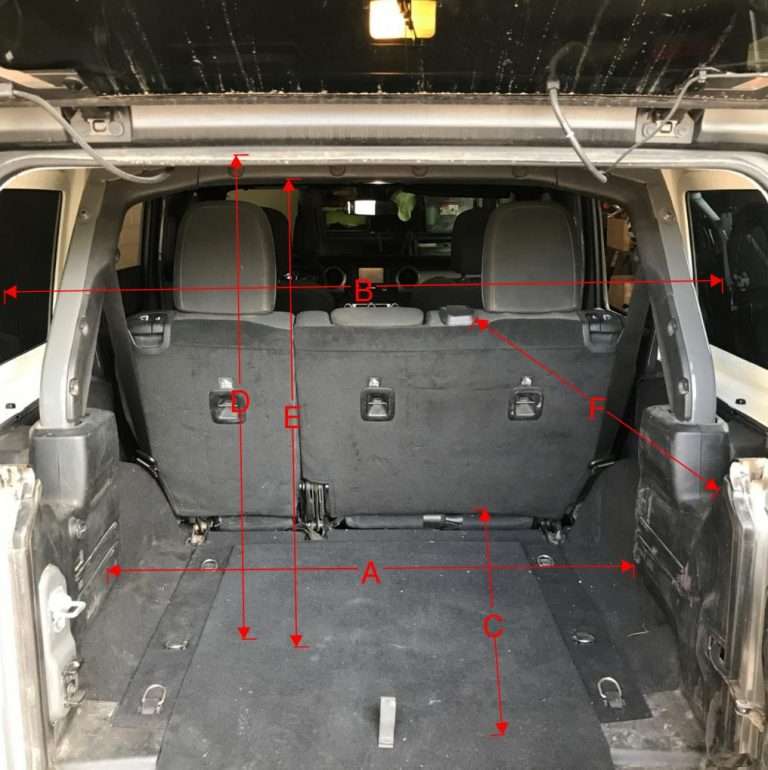 4 Door Jeep Wrangler Cargo Space
