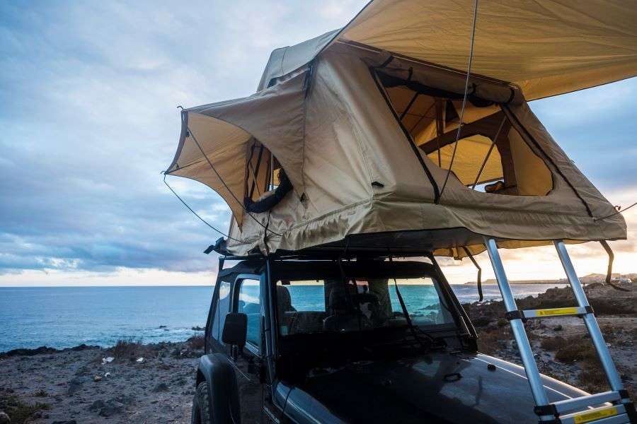 Jeep Wrangler, Rooftop Tent, Camping