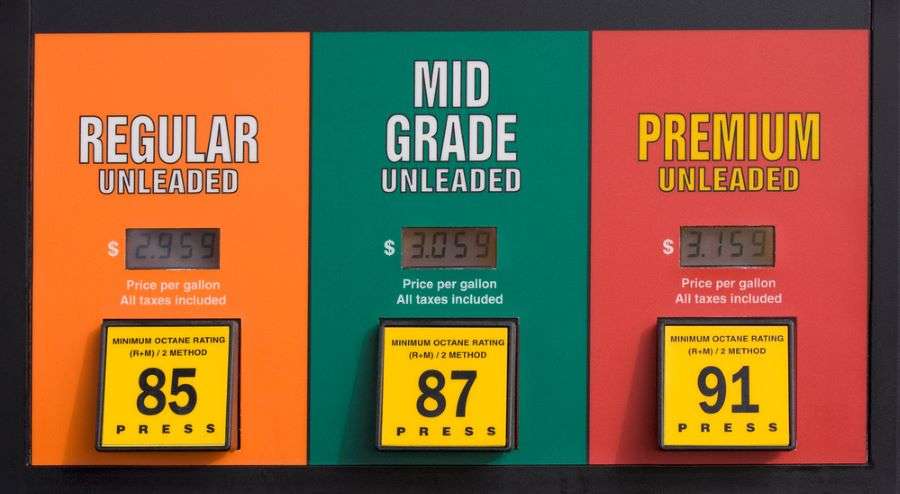 Gas Premium, regular, mid grade