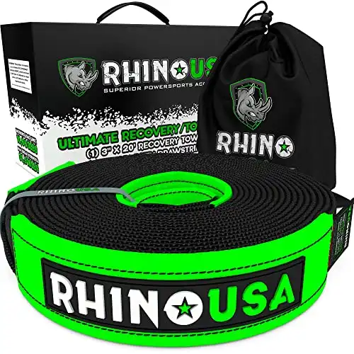 Rhino USA Recovery Tow Strap (3" x 20')