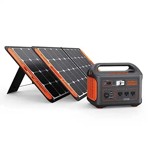 Jackery Solar Generator 1000, Explorer 1000 and 2X SolarSaga 100W with 3x110V/1000W AC Outlets, Solar Mobile Lithium Battery Pack