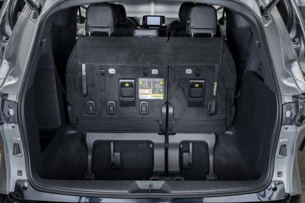 Toyota Sienna Seats Folded Up and Cargo in back