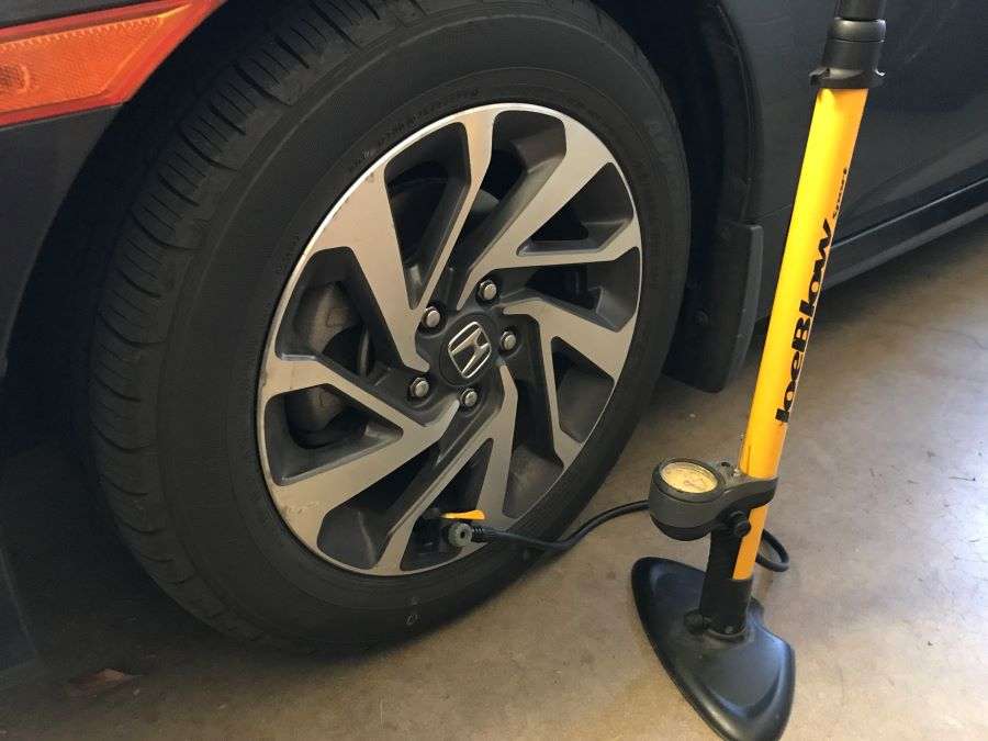 Pumping A Car tire with a Bike Pump