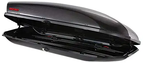 YAKIMA - SkyBox Aerodynamic Rooftop Cargo Box for Cars, Wagons and SUVs, 21 (adds 21 cubic ft. of storage), Carbonite